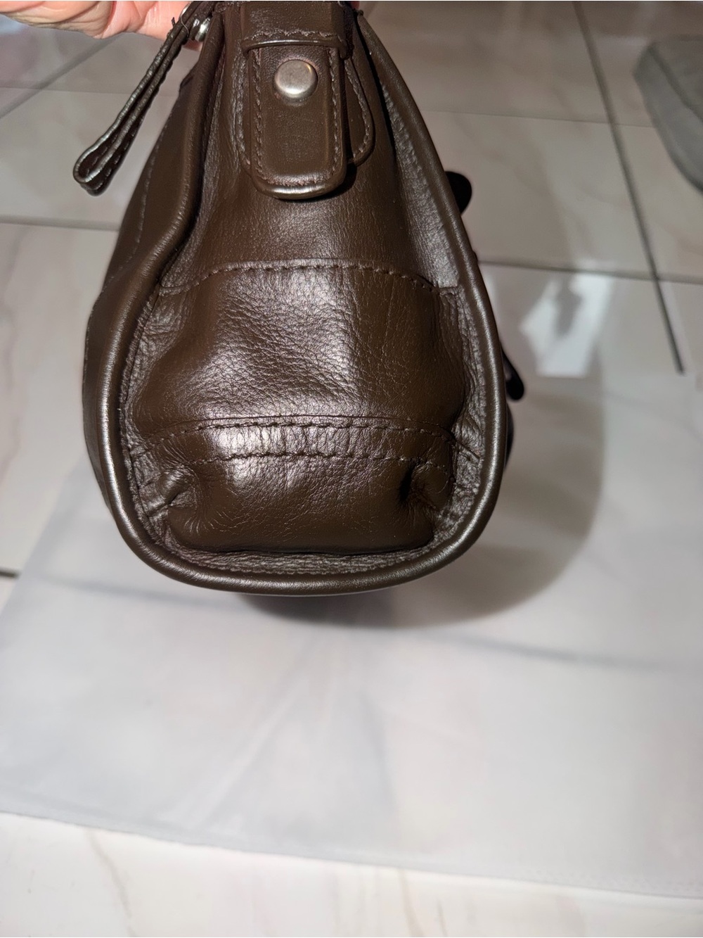 Vintage Fossil Brown Shoulder Bag Classic Everyday Purse - Picture 10 of 16